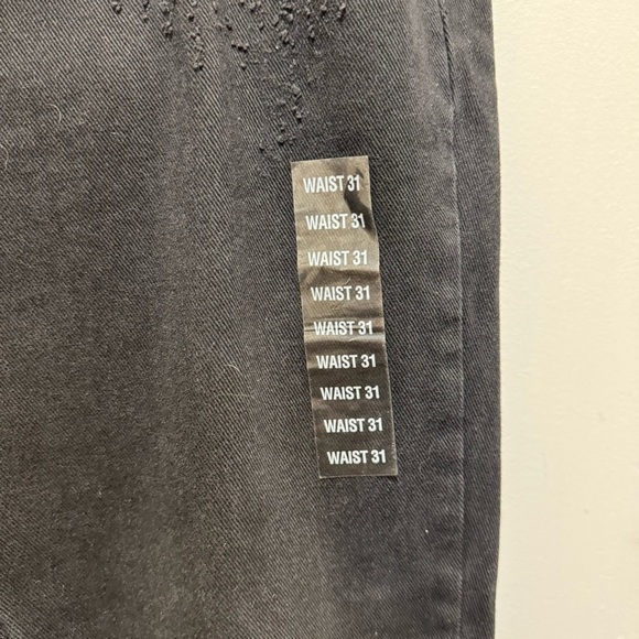 One Teaspoon Awesome Baggies Low Waist Relaxed Tapered Rolled Cuff Black Jeans - Picture 9 of 16